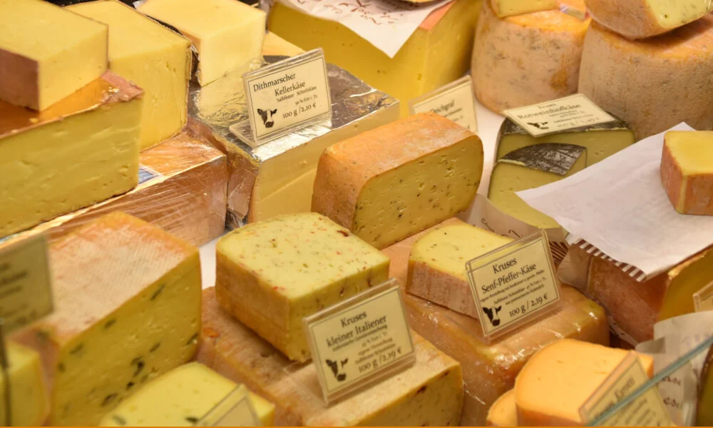 A selection of cheeses
