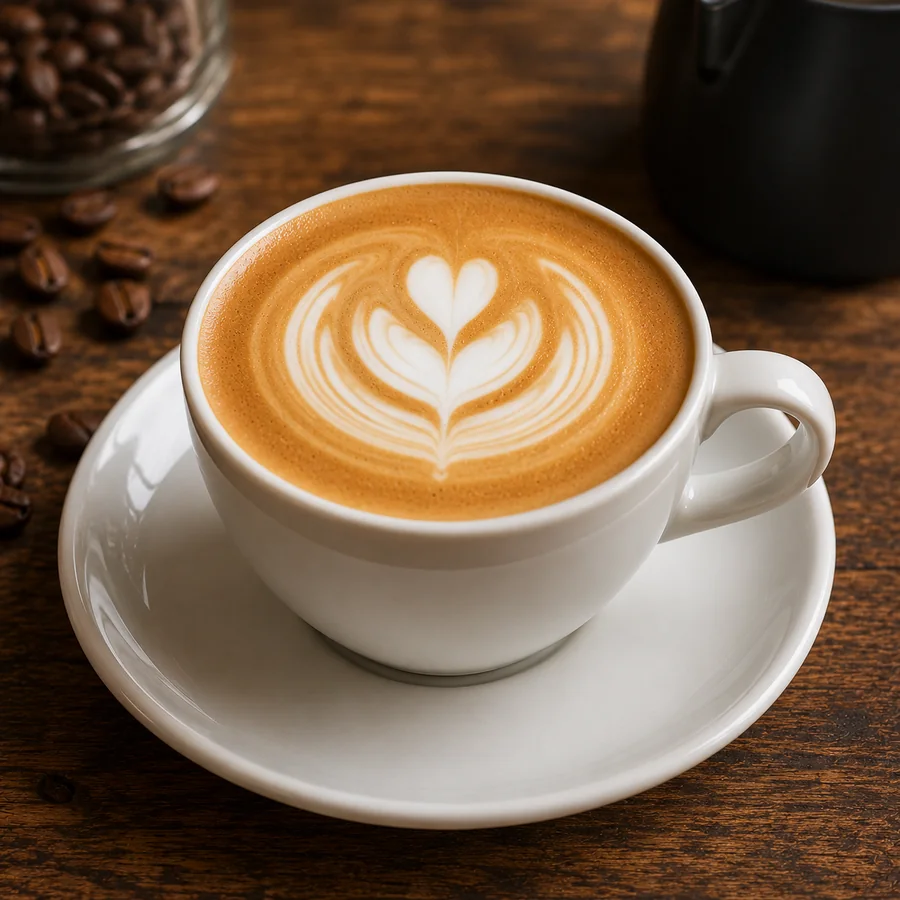 Flat white coffee