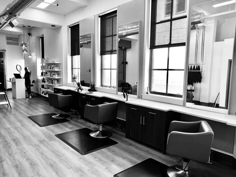 Clean and professional beauty salon interior