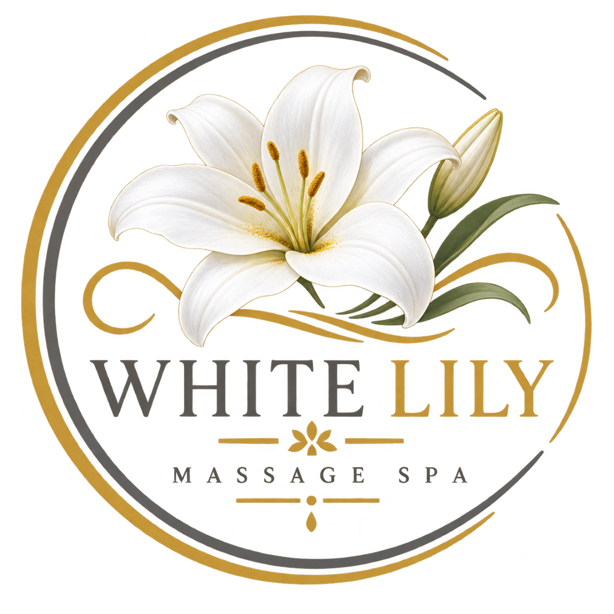 White Lily Massage Spa logo